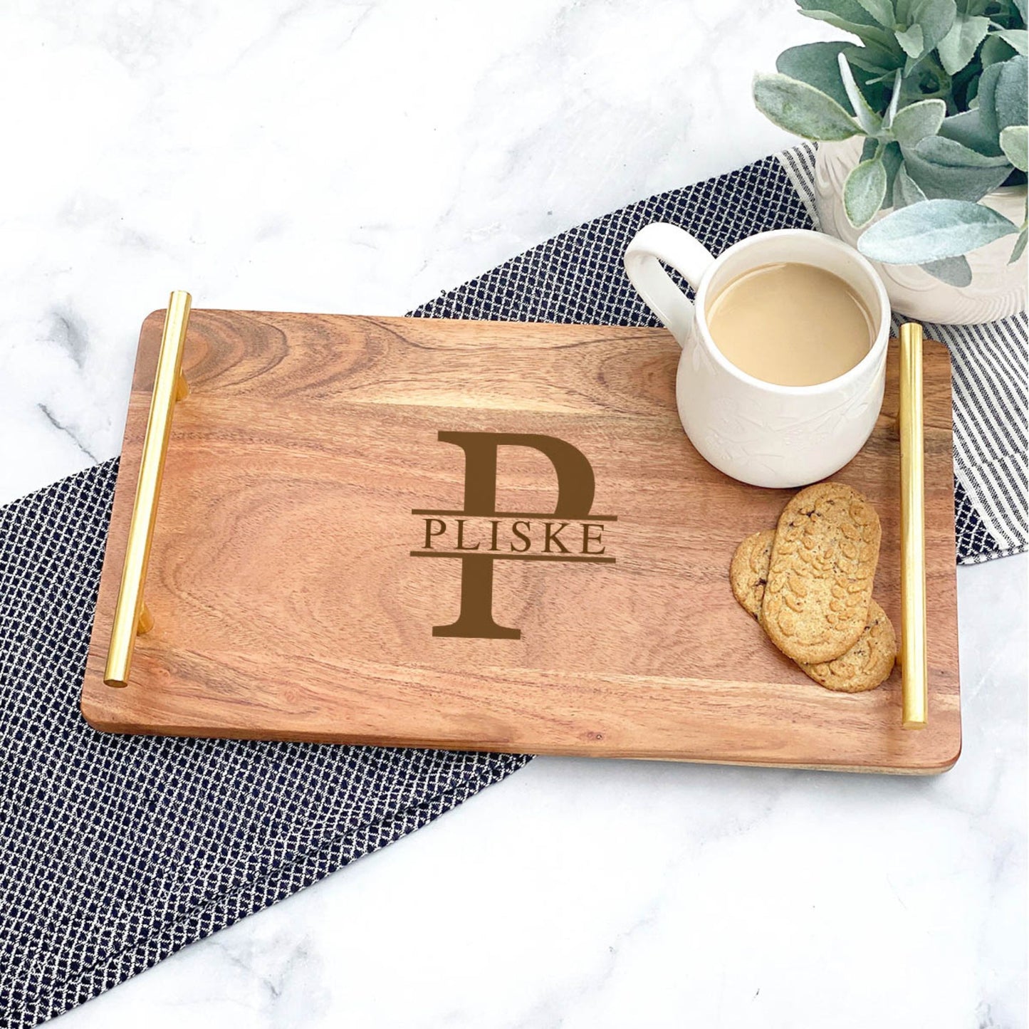 Wooden Serving Tray - K&J Keepsakes