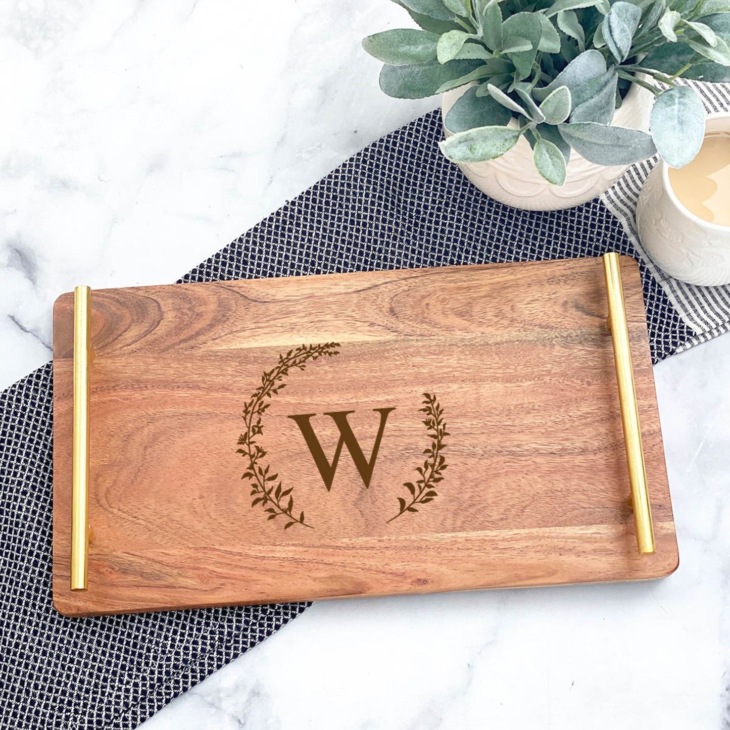 Wooden Serving Tray - K&J Keepsakes