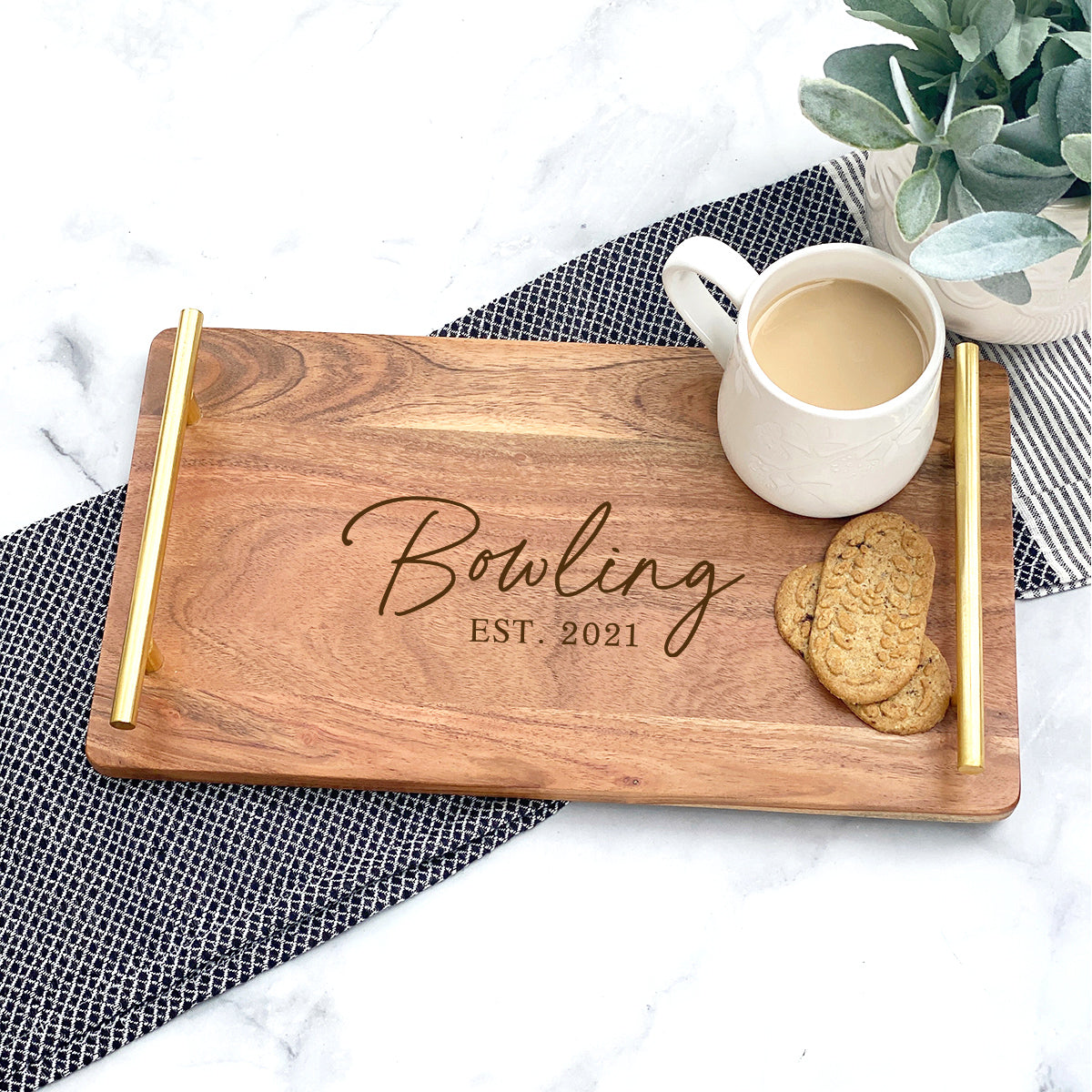 Wooden Serving Tray - K&J Keepsakes