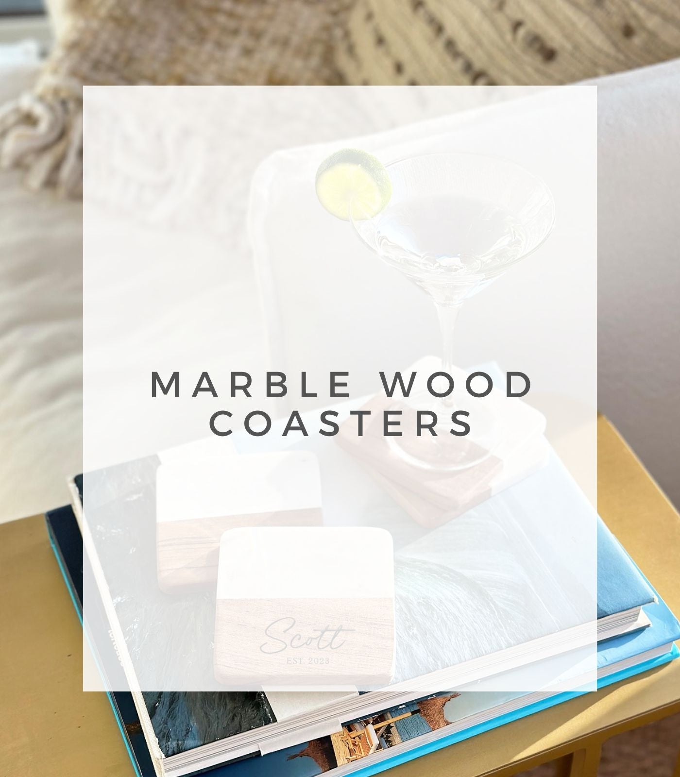 Marble Wood Coasters