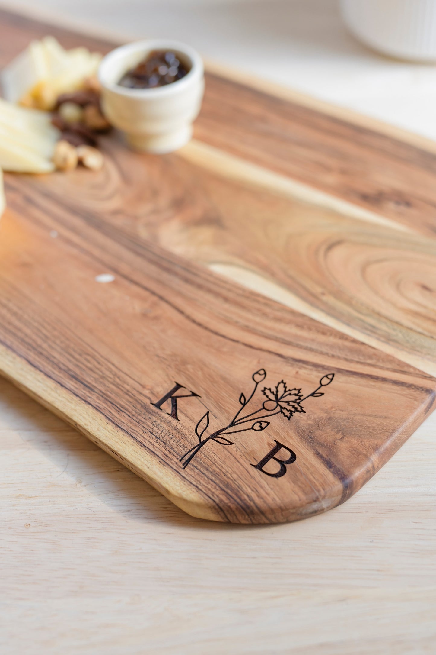 Personalized Extra Large Live Edge Cutting Board