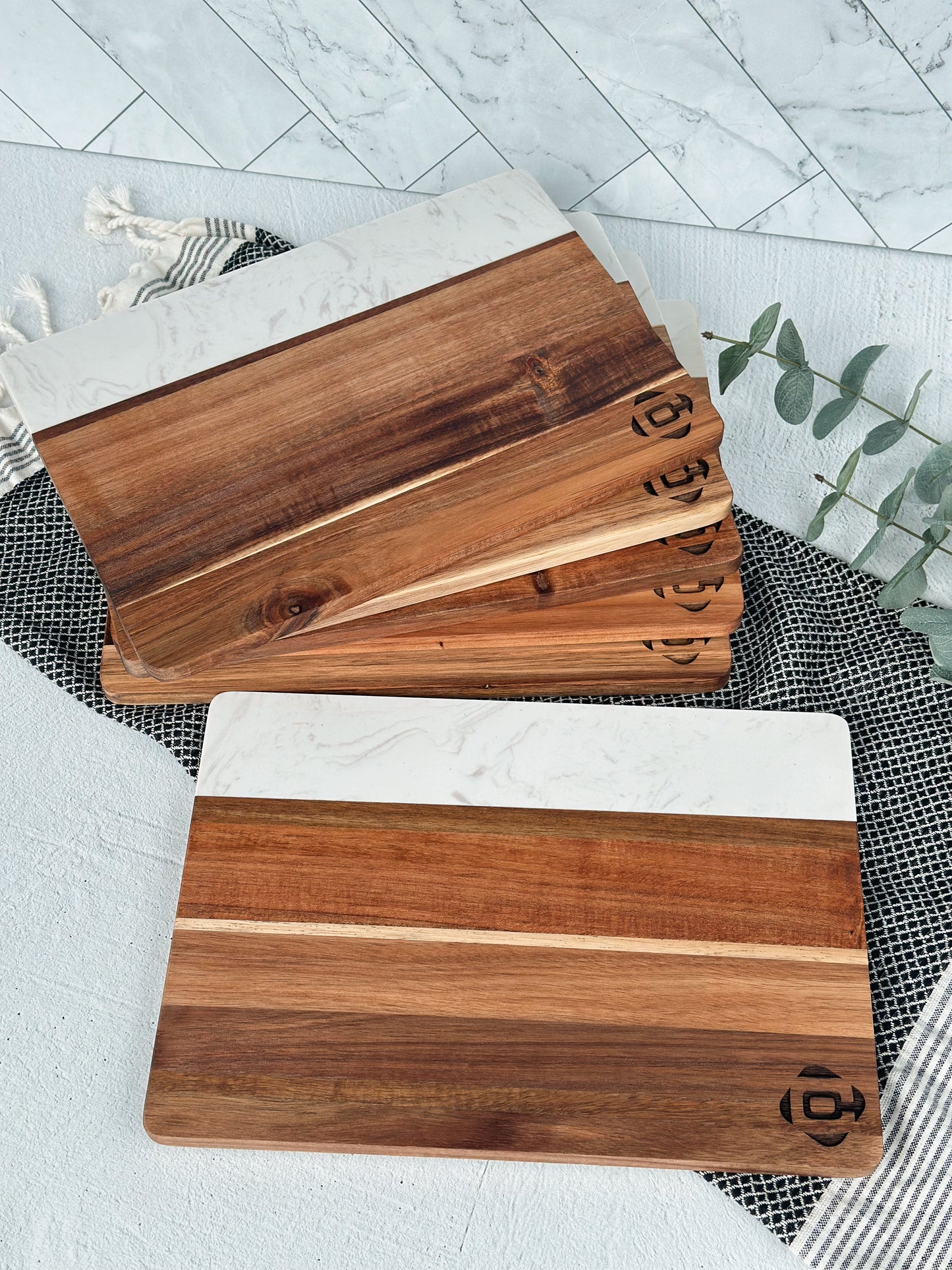 Corporate Gift Marble Wood Cheese Board