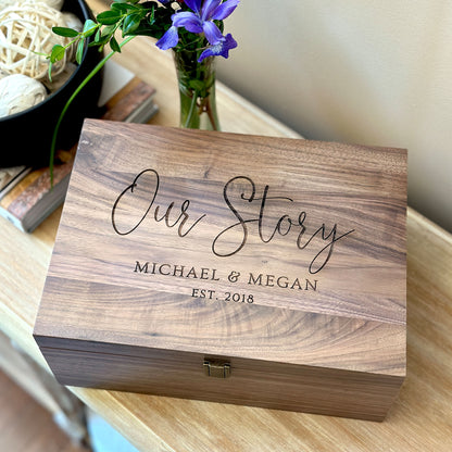 Our Story Personalized Keepsake Box - K&J Keepsakes