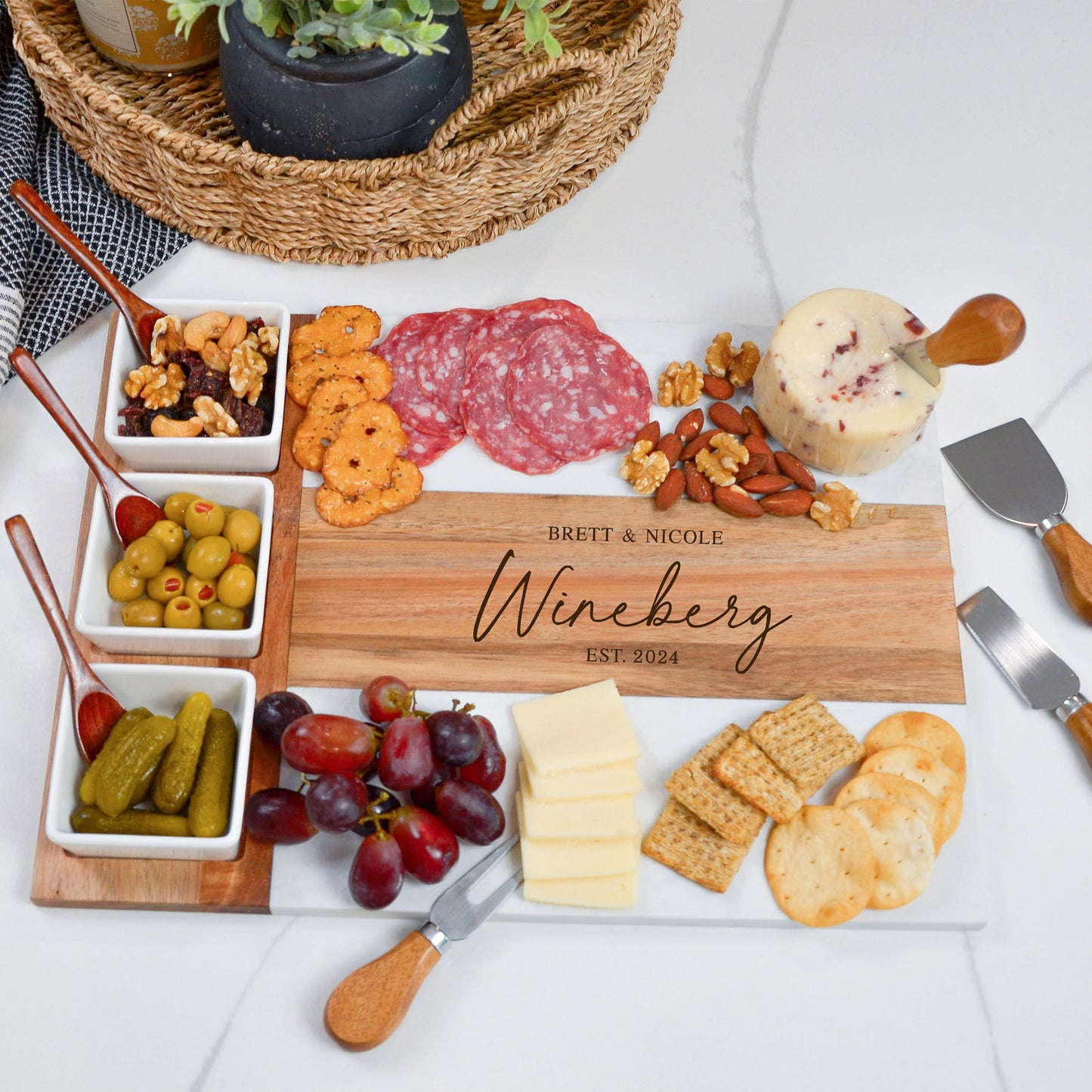 Personalized Charcuterie Board Set