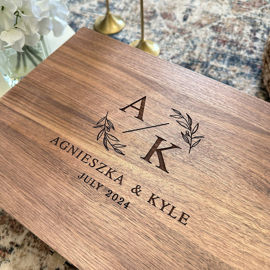 Personalized Monogram Wedding Keepsake Box
