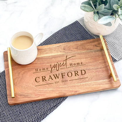 Wooden Serving Tray - K&J Keepsakes