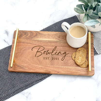 Wooden Serving Tray - K&J Keepsakes